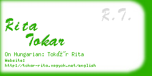 rita tokar business card